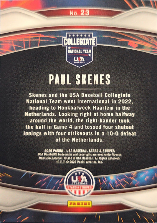 Paul Skenes 2026 Panini Stars & Stripes 18U Fireworks #23