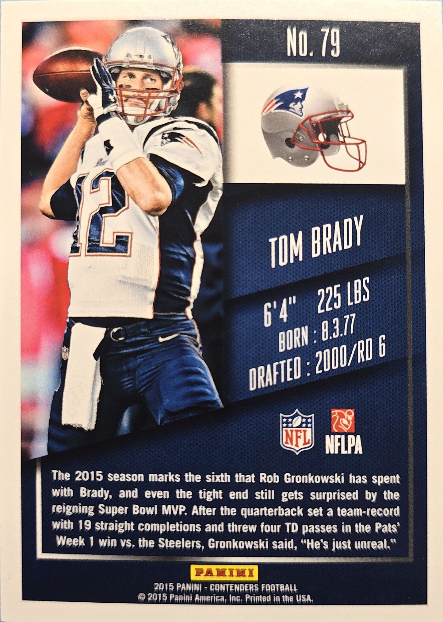 Tom Brady 2015 Panini Contenders Season Ticket #79