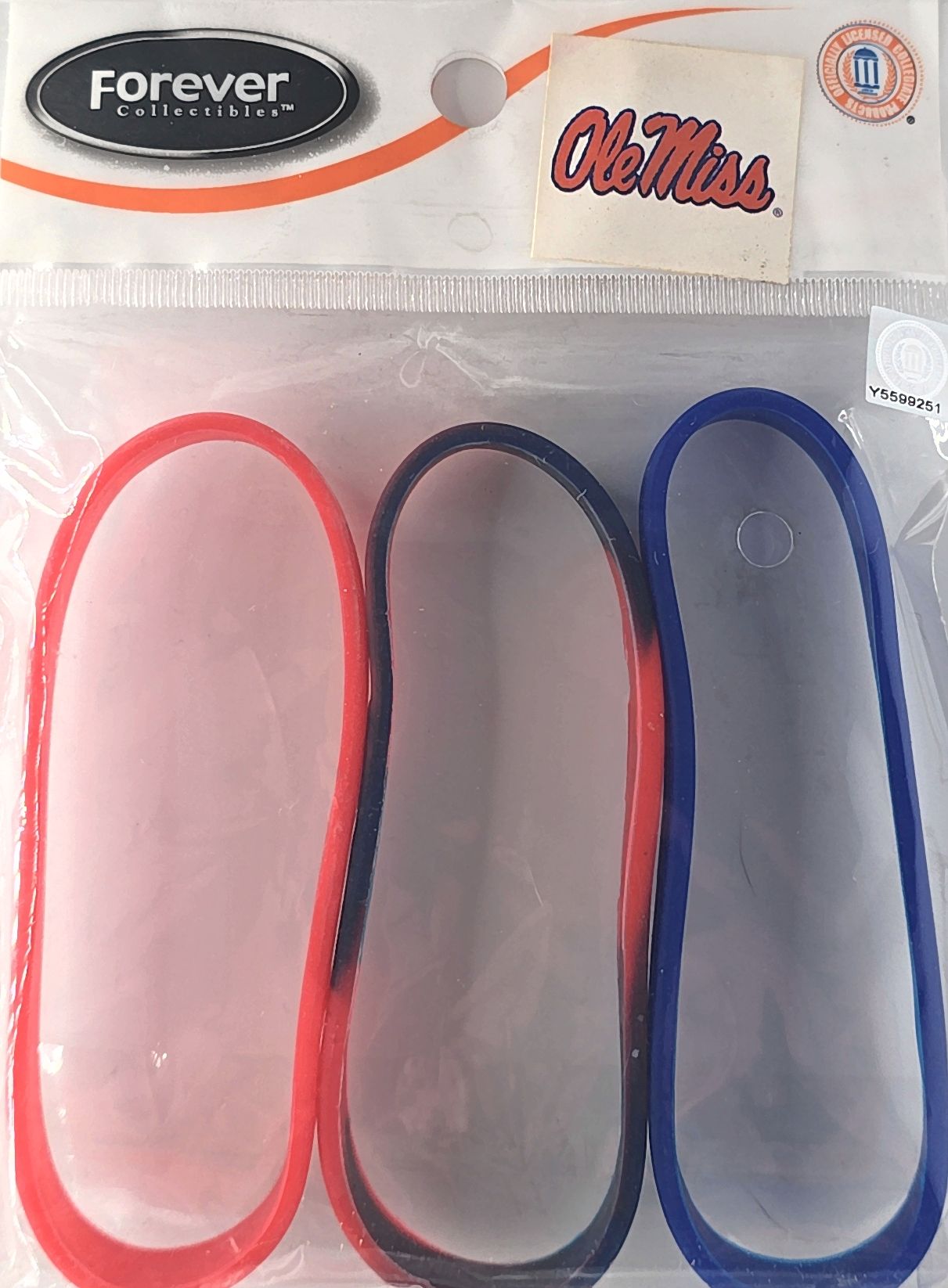 Mississippi Ole Miss Rebels 3 Pack Bracelet Wristbands
