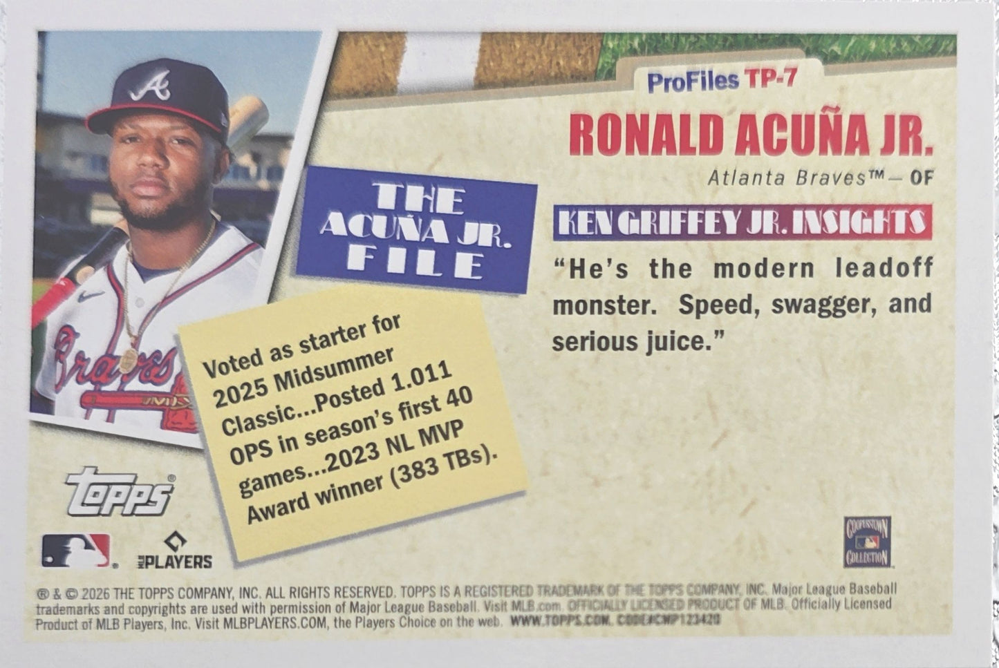 Ronald Acuna 2026 Topps Profiles #TP-7