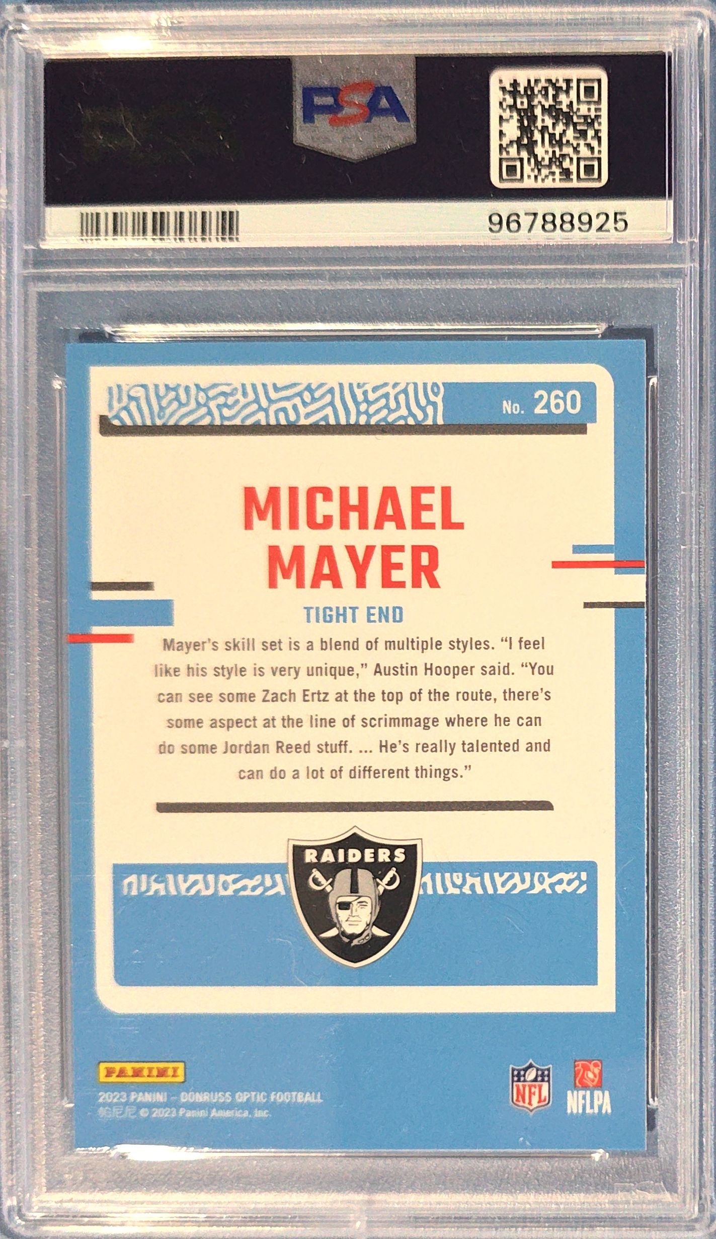 Michael Mayer 2023 Donruss Optic Rated Rookie #260 PSA 9 (RC)
