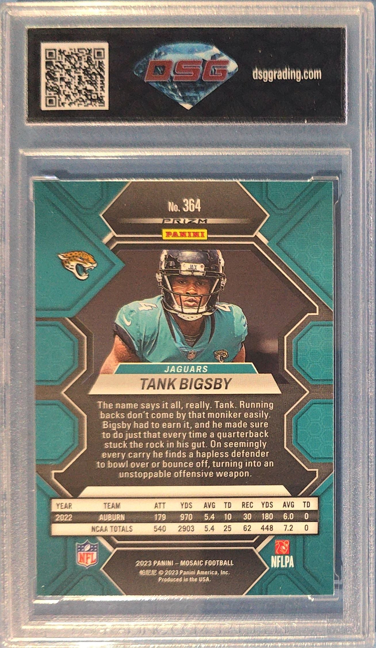Tank Bigsby 2023 Panini Green Mosaic Rookie #364 (RC) Graded DSG 6.5
