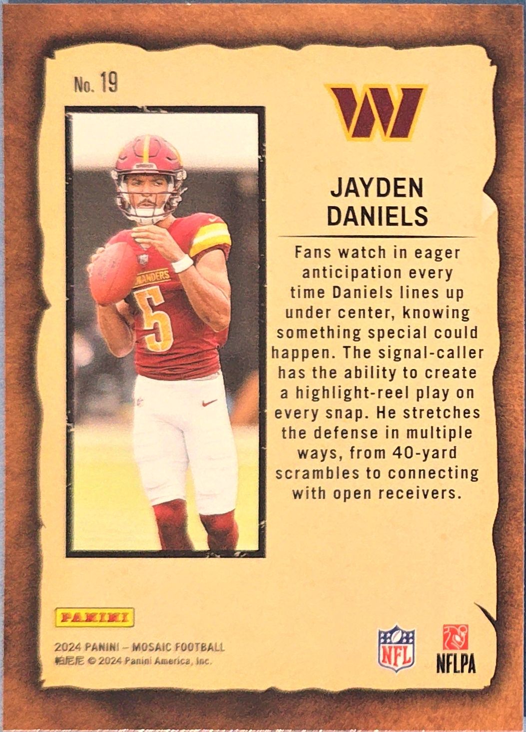Jayden Daniels 2024 Panini Mosaic Notoriety Rookie #19 (RC)