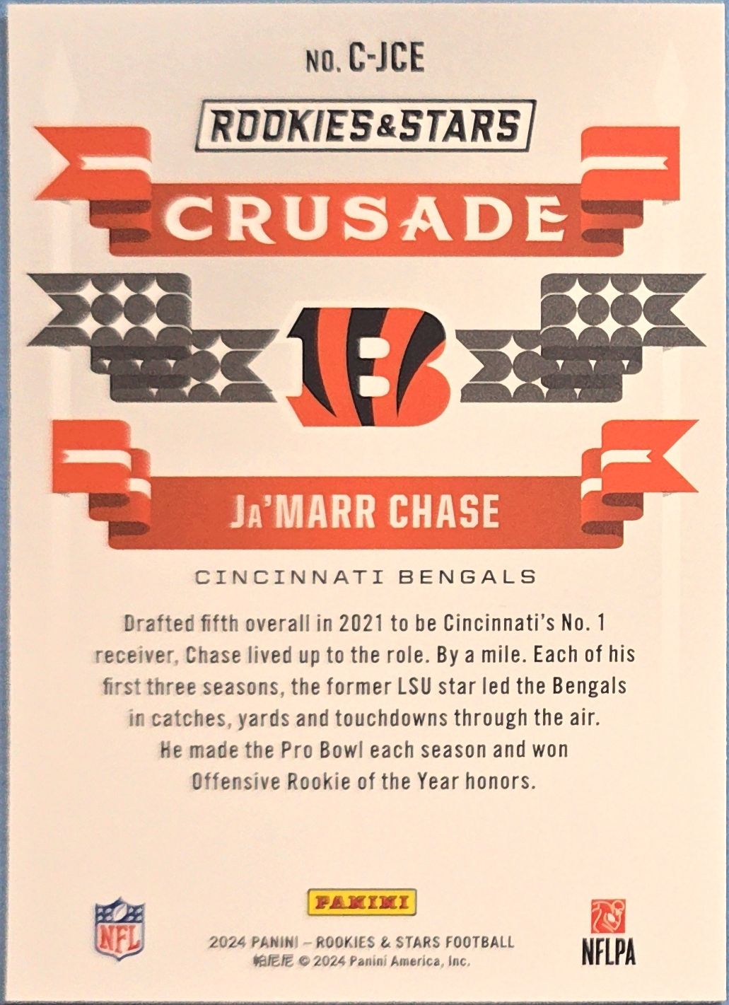 Ja'Marr Chase 2024 Panini Rookies & Stars Silver #C-JCE