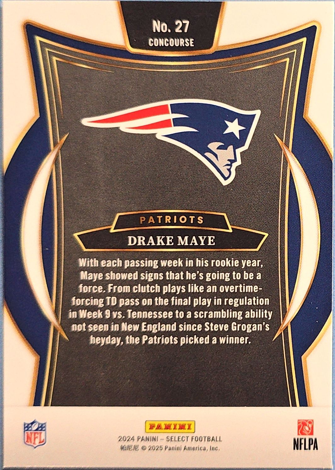 Drake Maye 2024 Panini Select Concourse Rookie #27 (RC)