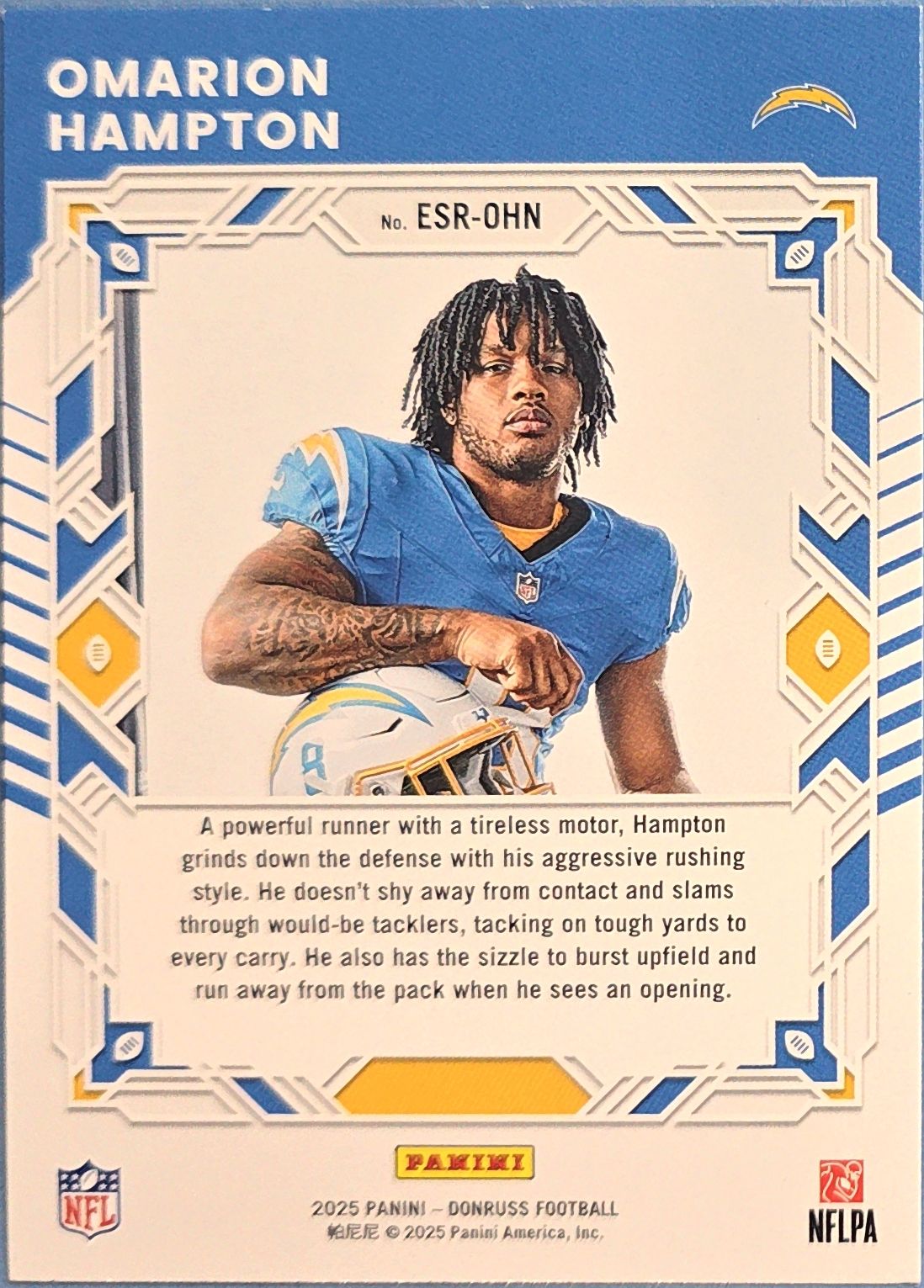 Omarion Hampton 2025 Donruss - The Elite Series Rookies- #ESR-OHN (RC)