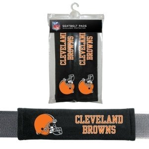 Cleveland Browns Seat Belt Covers Shoulder Pads - 2 Pack