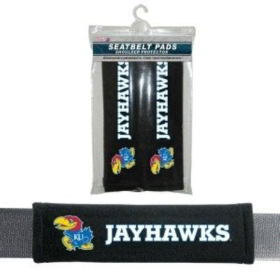 Kansas Jayhawks Seat Belt Covers Shoulder Pads - 2 Pack