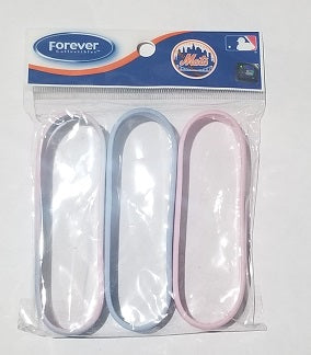 New York Mets Silicone Bracelet Wristband (3-pack)