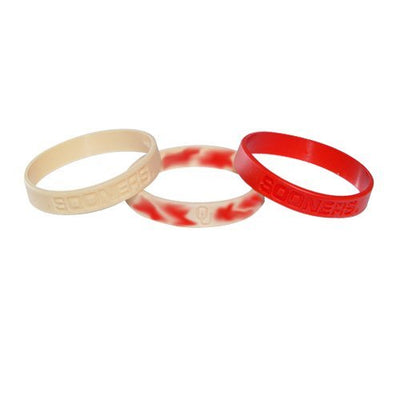 Oklahoma Sooners 3 Pack Bracelet Wristbands
