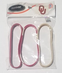 Oklahoma Sooners 3 Pack Bracelet Wristbands