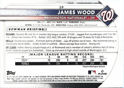 James Wood 2025 Bowman Chrome #29