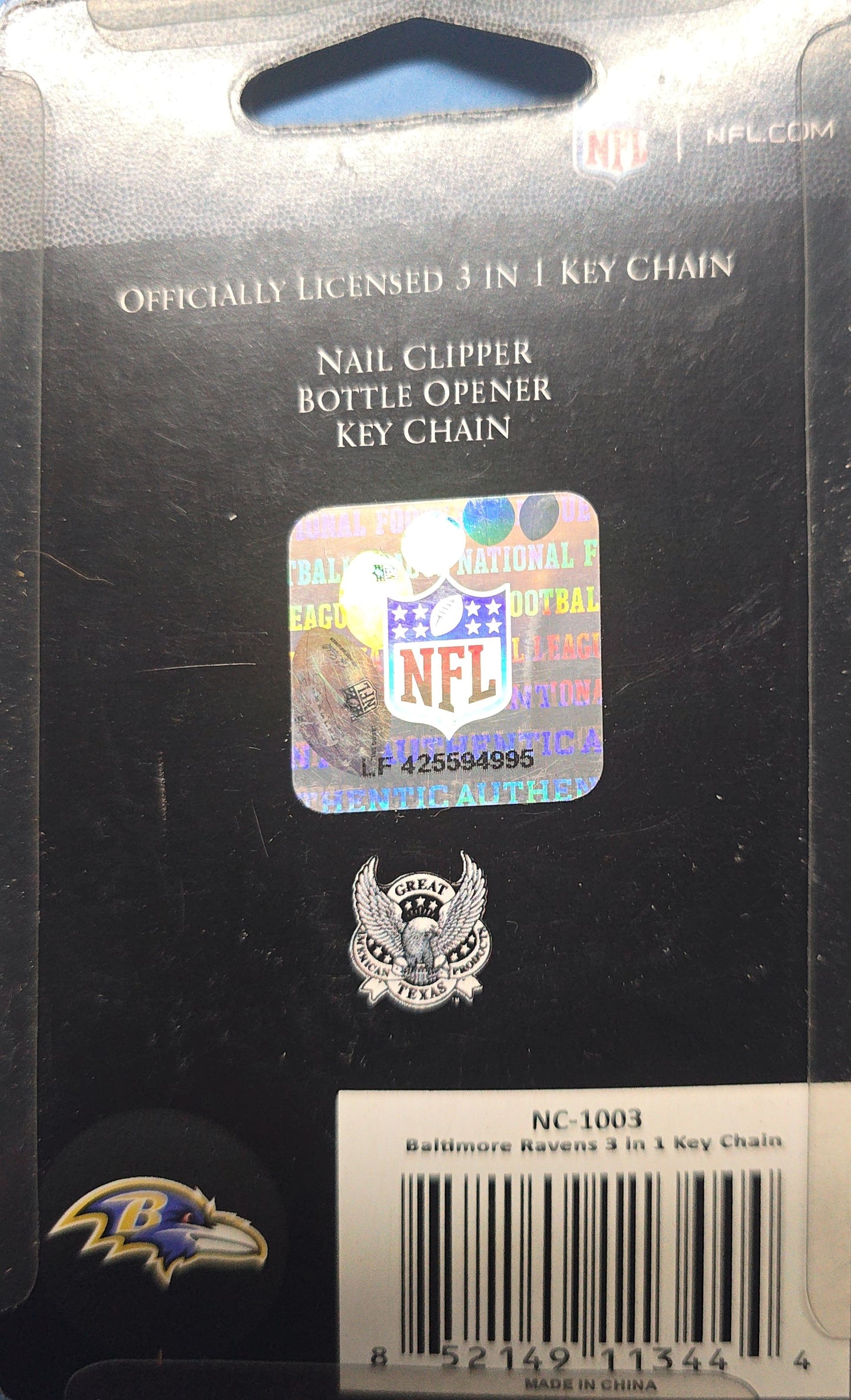 Baltimore Ravens 3-in-1 Keychain, Clipper, Opener