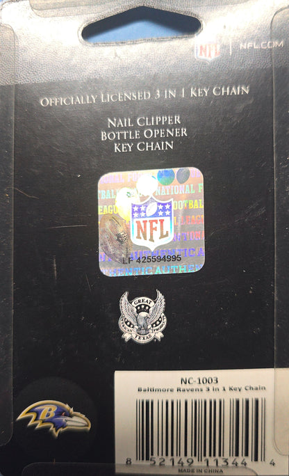 Baltimore Ravens 3-in-1 Keychain, Clipper, Opener