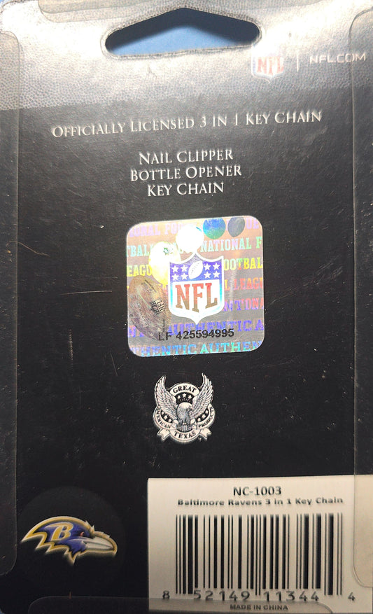 Baltimore Ravens 3-in-1 Keychain, Clipper, Opener