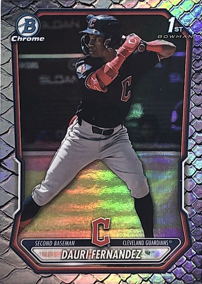 Dauri Fernandez 2026 Bowman Chrome Prospects Reptilian Refractor BCP-116