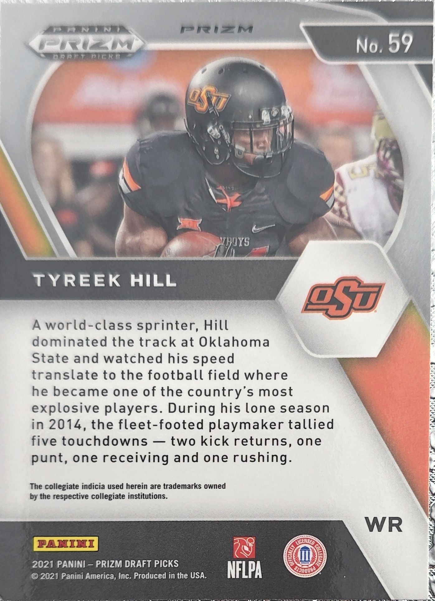 Tyreek Hill 2021 Panini Prizm Draft Picks #59