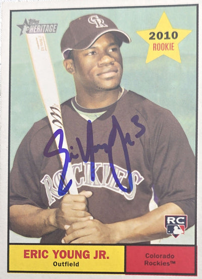 Eric Young Jr. 2010 Topps Heritage Rookie Auto #209 (RC)