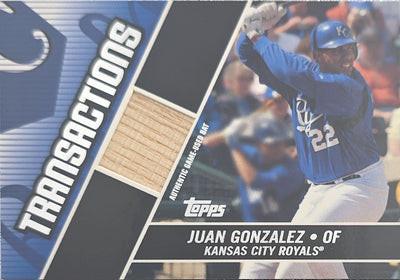 Juan Gonzalez 2004 Topps Traded & Rookies Transactions Game Used Bat #TT-JG