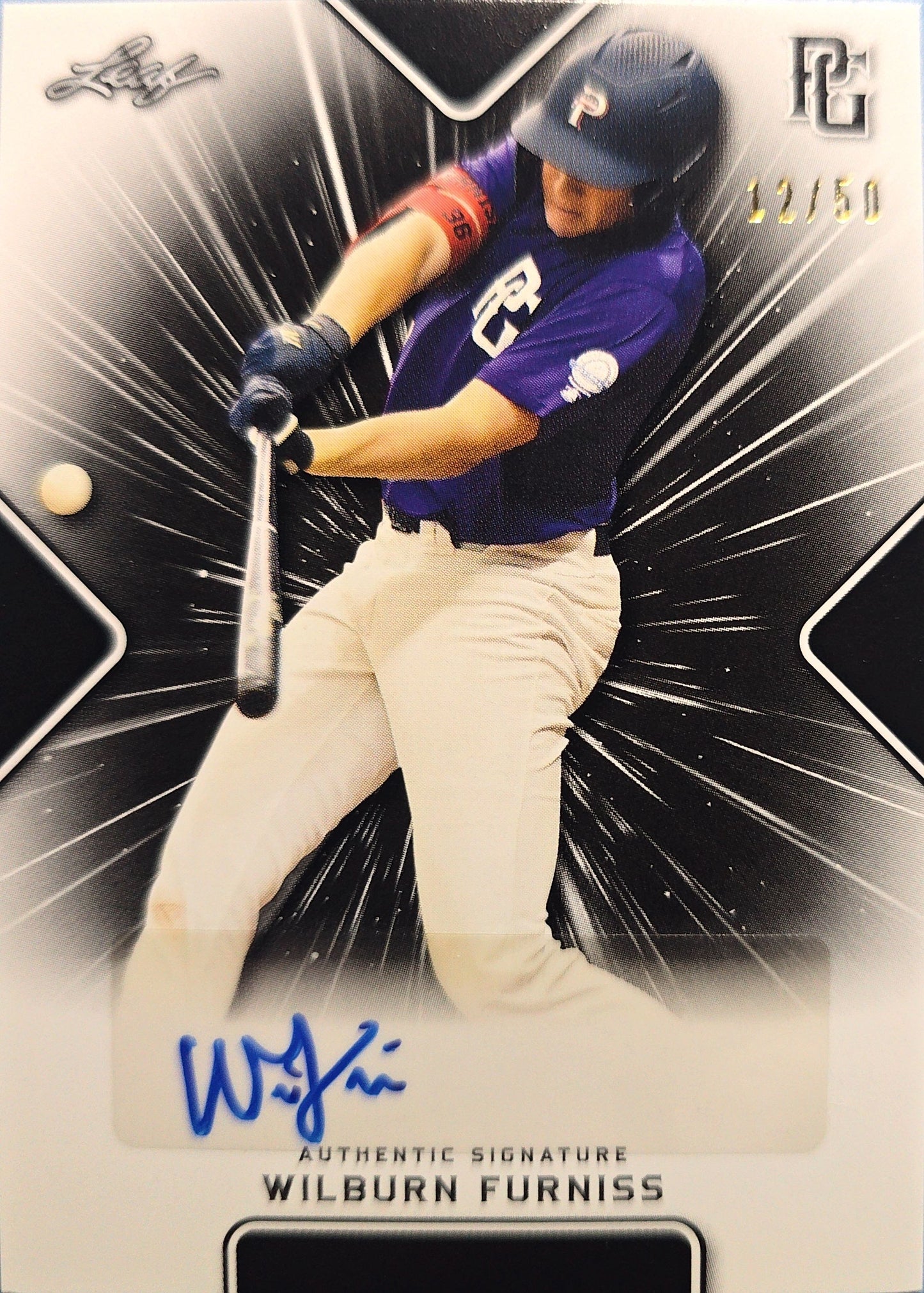 Wilburn Furniss 2021 Leaf Perfect Game National Showcase Auto Black 12/50 #BA-WF1