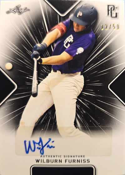 Wilburn Furniss 2021 Leaf Perfect Game National Showcase Auto Black 12/50 #BA-WF1