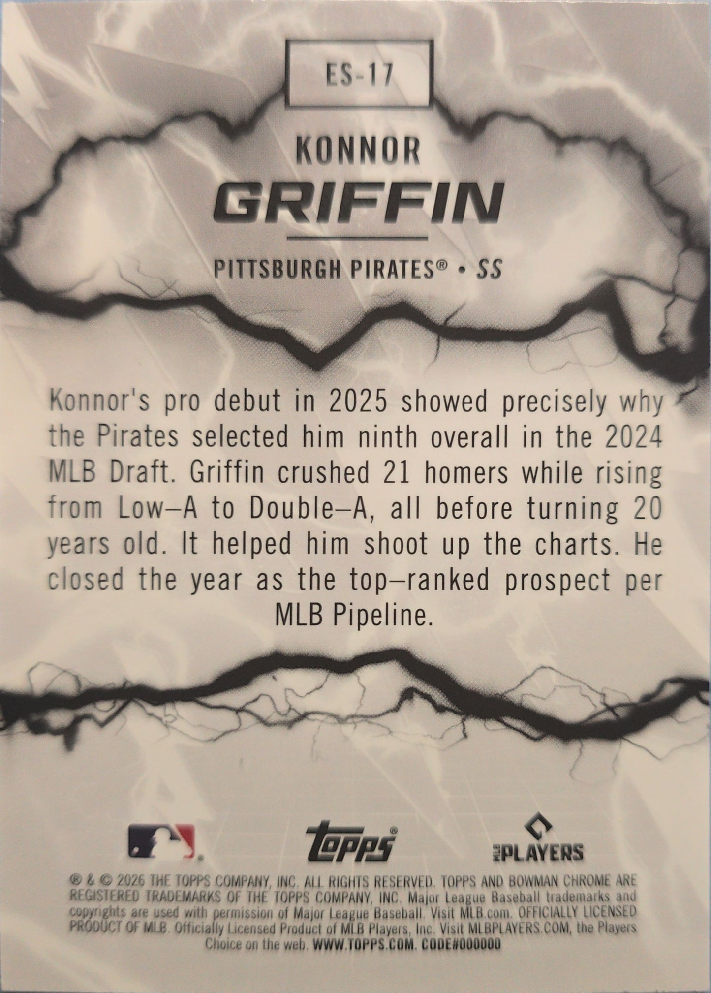 Connor Griffin 2026 Bowman Electric Slugger #ES-17