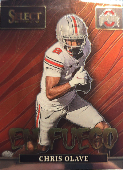 Chris Olave 2022 Panini Select Draft Picks En Fuego Silver #EN-CO