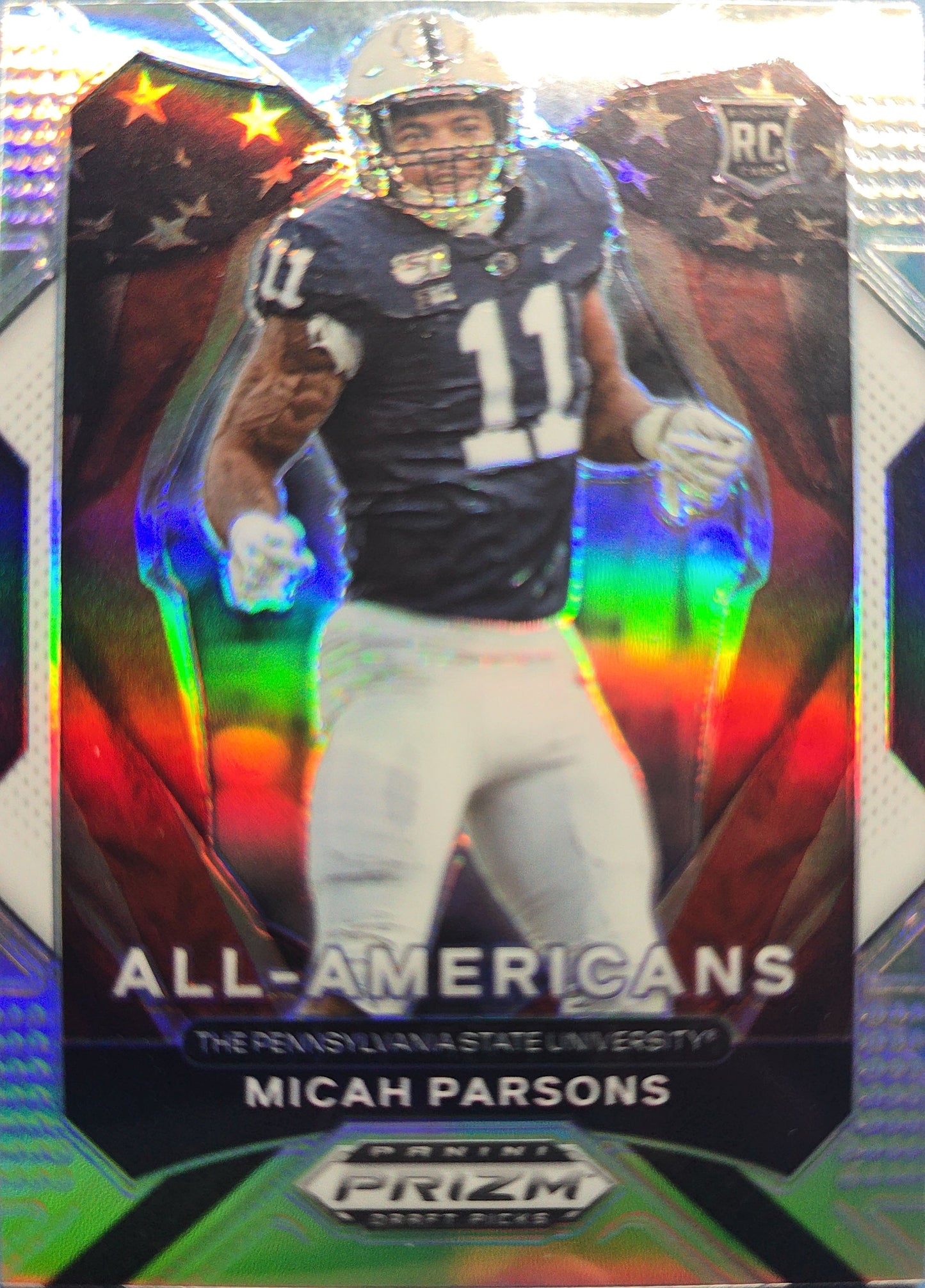 Micah Parsons 2021 Panini Silver Prizm All-American Rookie #188 (RC)
