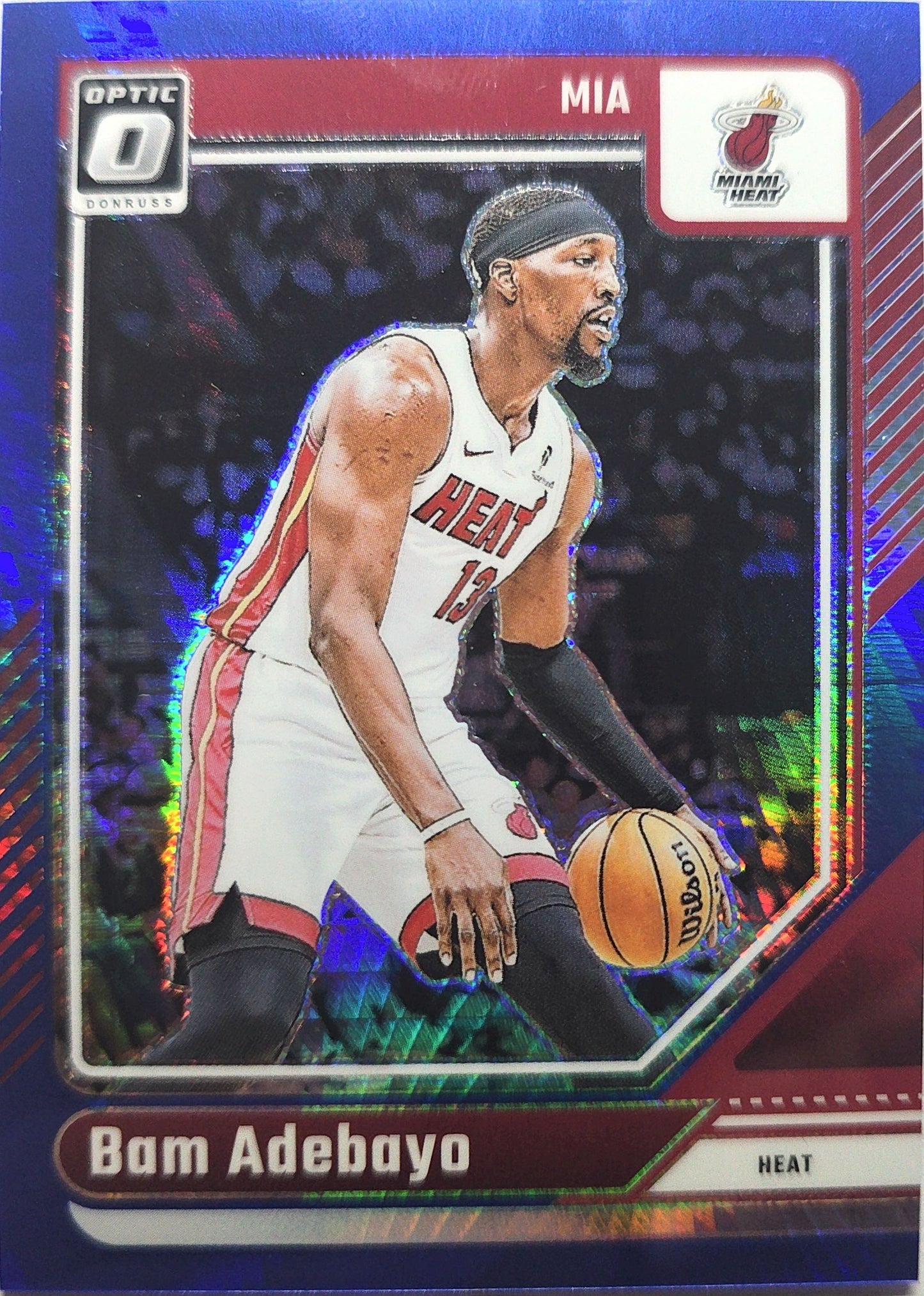 Bam Adebayo 2024-2025 Panini Donruss Optic Blue Hyper Prizm #212 /175