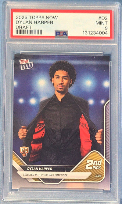 Dylan Harper 2025 Topps Now Draft Rookie #D2 (RC) PSA 9 Cert x04
