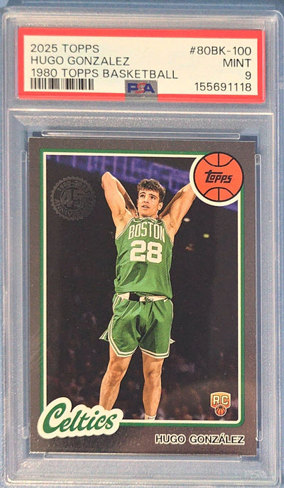 Hugo Gonzalez 2025 Topps 1980 Topps Basketball Rookie #80BK-100 (RC) PSA 9