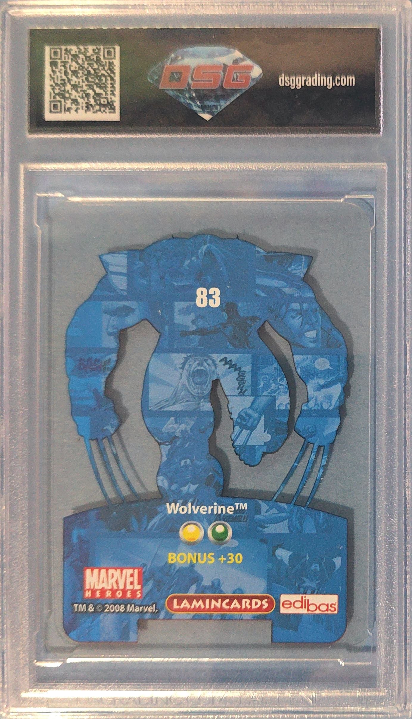 Wolverine 2008 Marvel Heroes Lamincards  #83 DSG Graded 7