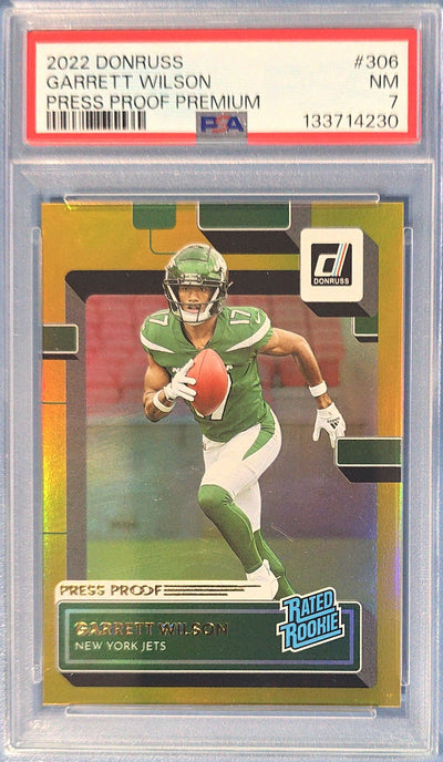 Garrett Wilson 2022 Donruss Press Proof Premium Rated Rookie #306 (PC) PSA 7