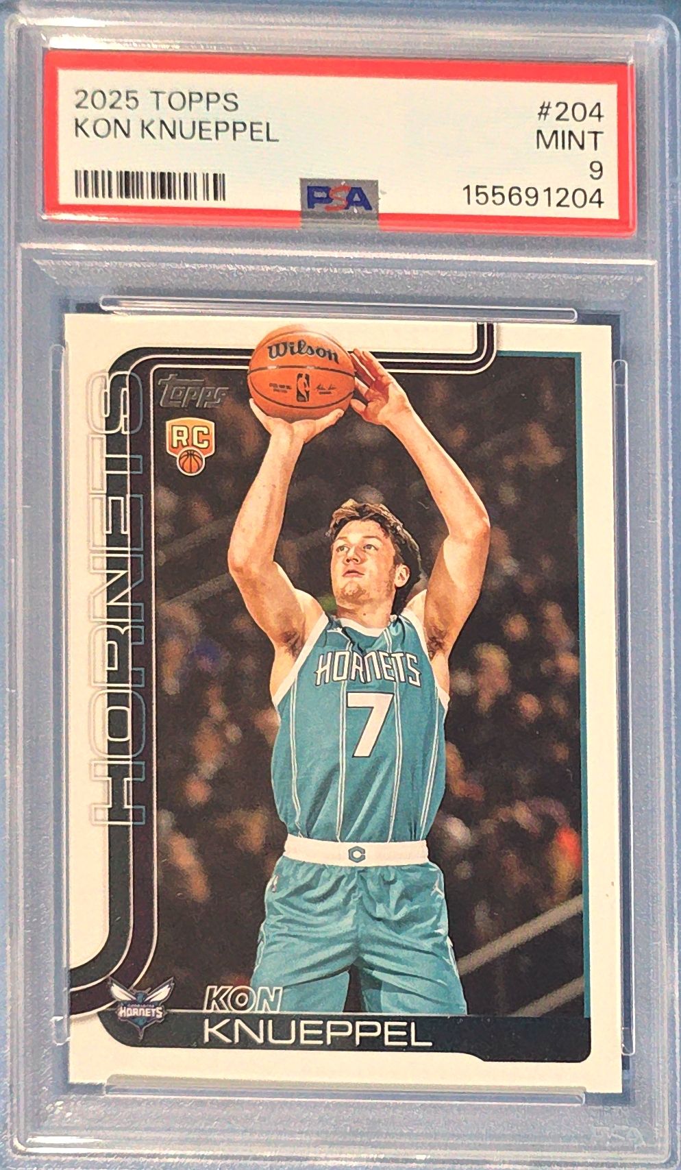 Kon Knueppel 2025 Topps Rookie #204 (RC) PSA 9 Cert x04