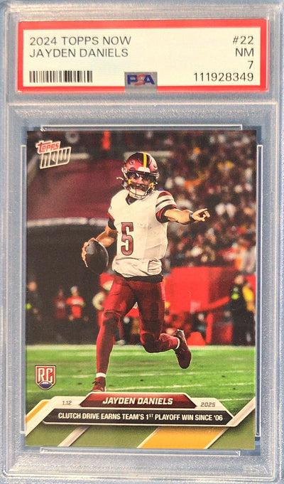 Jayden Daniels 2025 Topps Now Rookie #22 (RC) PSA 7
