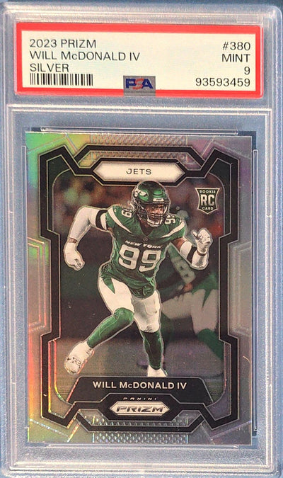 Will McDonald IV 2023 Panini Prizm Rookie #380 (RC) PSA 9
