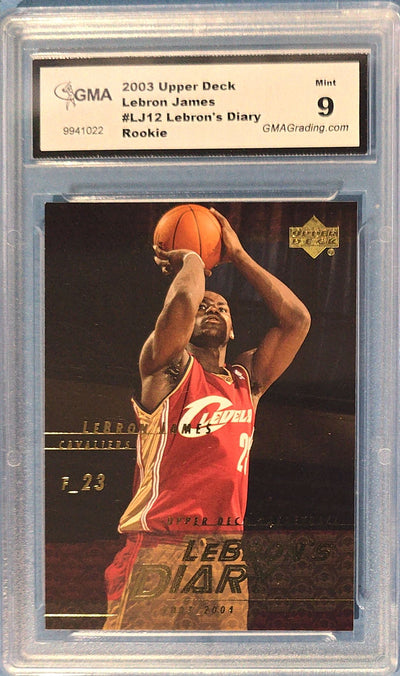 LeBron James 2003-2004 Upper Deck Lebron's Diary Rookie #LJ12 (RC) GMA 9