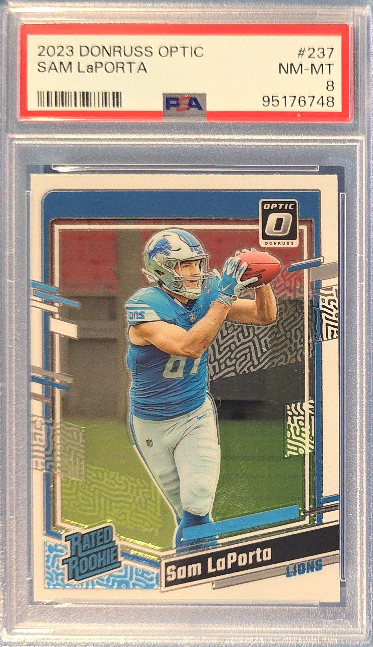 Sam LaPorta 2023 Panini Donruss Optic Rookie #237 (RC) PSA 8