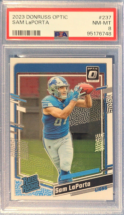 Sam LaPorta 2023 Panini Donruss Optic Rookie #237 (RC) PSA 8