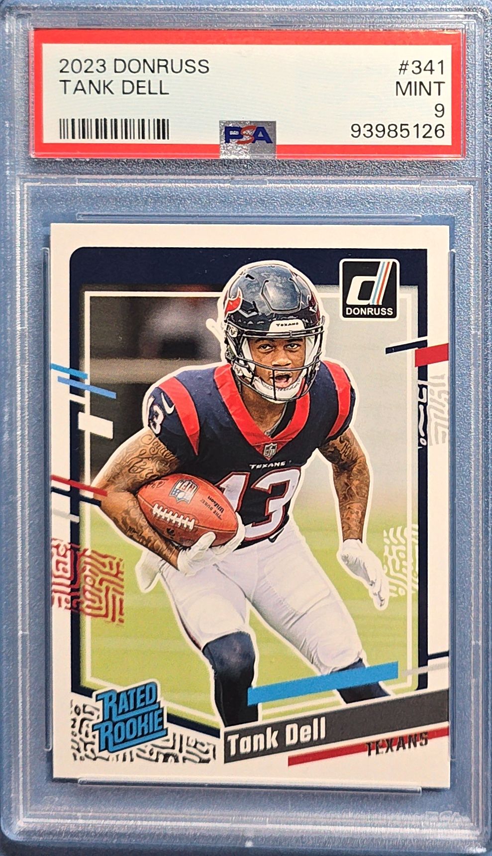 Tank Dell 2023 Panini Donruss Rated Rookie #341 (RC) PSA 9