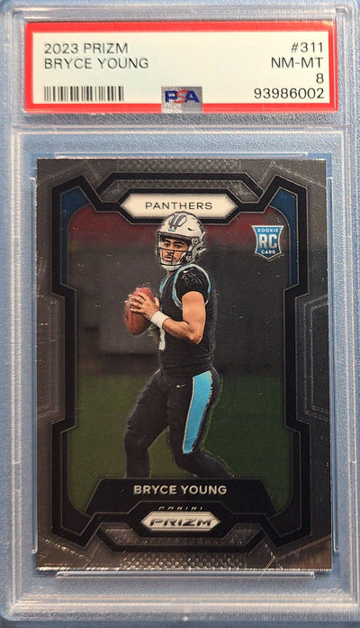 Bryce Young 2023 Panini Prizm Rookie #311 (RC) PSA 8 Cert x02