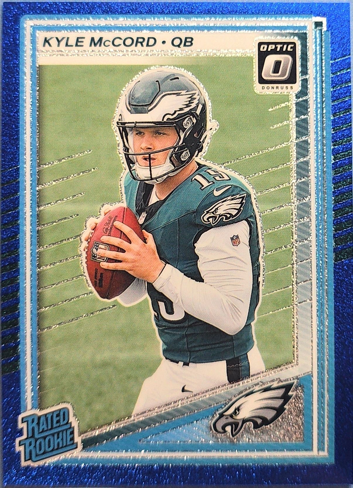 Kyle McCord 2025 Panini Donruss Optic Rated Rookie Blue Scope Prizm #283 (RC)