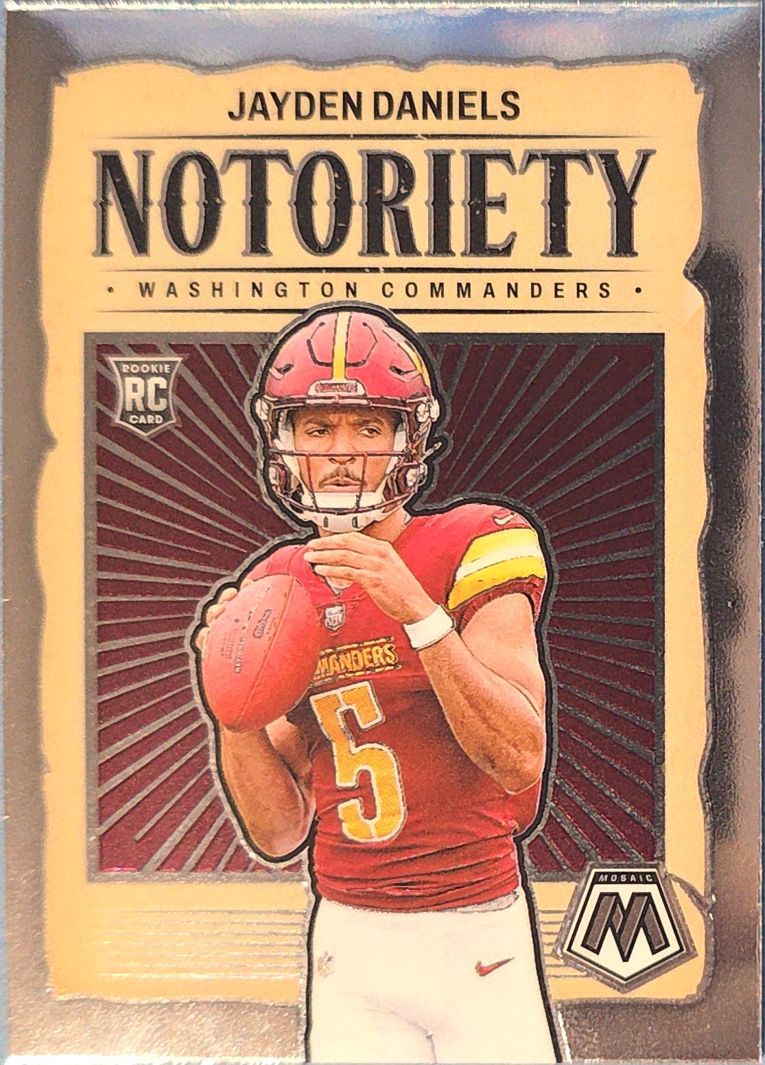 Jayden Daniels 2024 Panini Mosaic Notoriety Rookie #19 (RC)