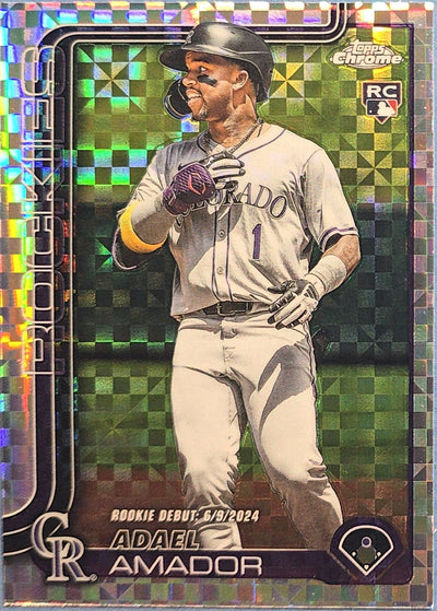 Adael Amador 2025 Topps Chrome X-Fractor Rookie Debut #USC143 (RC)