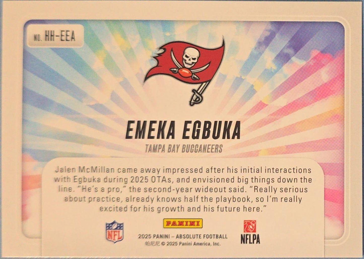 Emeka Egbuka 2025 Panini Absolute Hog Heaven Rookie #HH-EEA (RC)