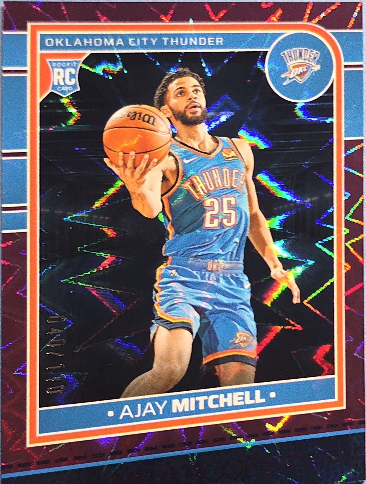 Ajay Mitchell 2024-25 Panini Hoops Purple Explosion Rookie #268 /110 (RC)