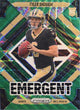 Tyler Shough 2025 Panini Prizm Emergent Green Prizm Rookie #8 (RC)