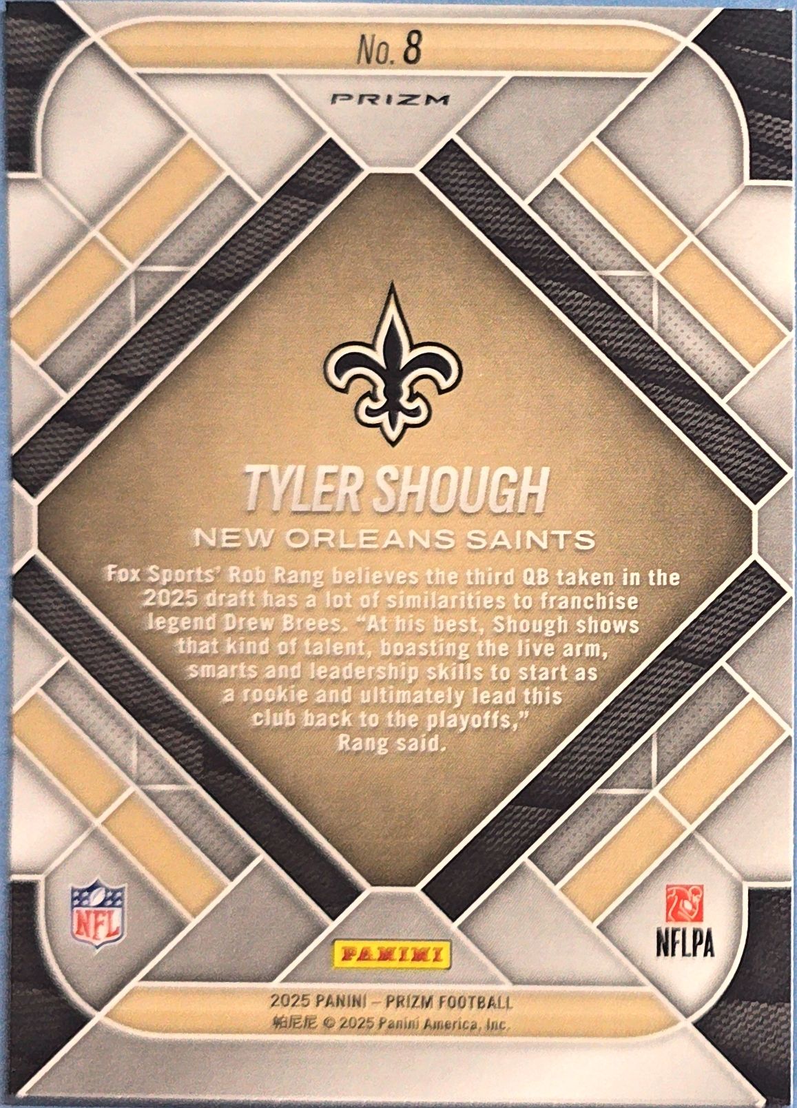 Tyler Shough 2025 Panini Prizm Emergent Green Prizm Rookie #8 (RC)