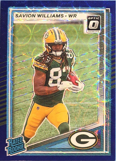 Savion Williams 2025 Panini Donruss Optic Rated Rookie Blue Scope Prizm #318 (RC)