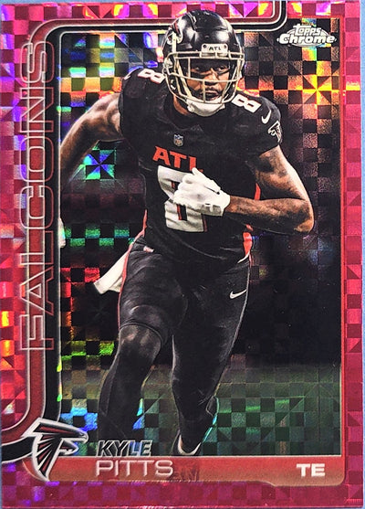 Kyle Pitts 2025 Topps Chrome Hot Pink X-Fractor #14